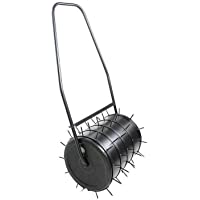 ADGO Rodillo de jardín con pinchos de 80 x 28 cm de alto para césped- tambor de acero de 49 l- kit de jardín- relleno de…
